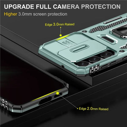 Armor Series For Samsung Galaxy S24+ Case Anti-fall PC+TPU Metal Kickstand Phone Shell Cover