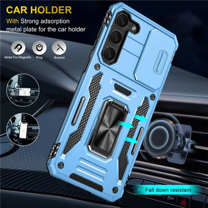Armor Series For Samsung Galaxy S24+ Case Anti-fall PC+TPU Metal Kickstand Phone Shell Cover