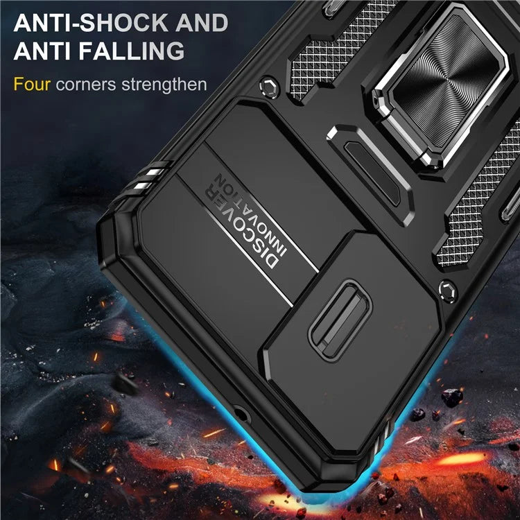 Armor Series For Samsung Galaxy S24+ Case Anti-fall PC+TPU Metal Kickstand Phone Shell Cover