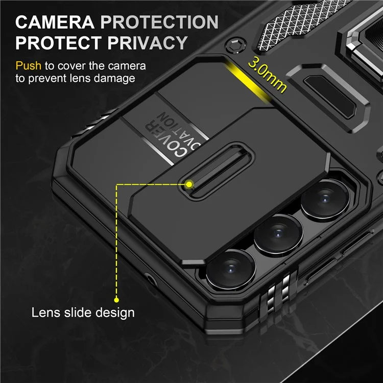 Armor Series For Samsung Galaxy S24+ Case Anti-fall PC+TPU Metal Kickstand Phone Shell Cover