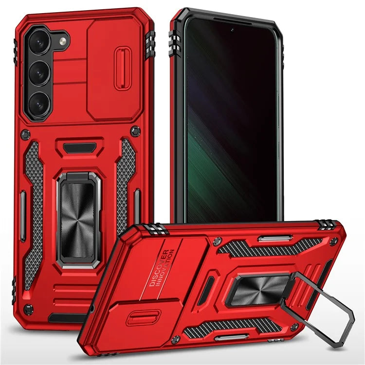 Armor Series For Samsung Galaxy S24+ Case Anti-fall PC+TPU Metal Kickstand Phone Shell Cover