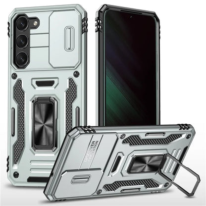 Armor Series For Samsung Galaxy S24+ Case Anti-fall PC+TPU Metal Kickstand Phone Shell Cover