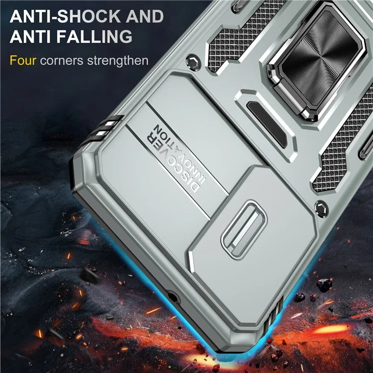 Armor Series For Samsung Galaxy S24+ Case Anti-fall PC+TPU Metal Kickstand Phone Shell Cover