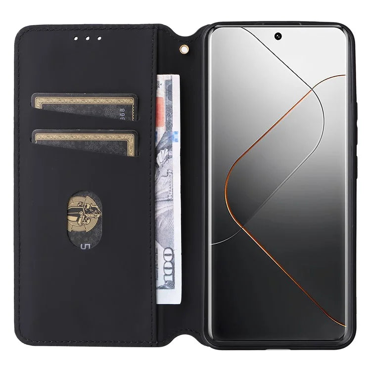 For Xiaomi 14 Pro Cell Phone Case Magnetic Closing Leather Wallet Phone Cover