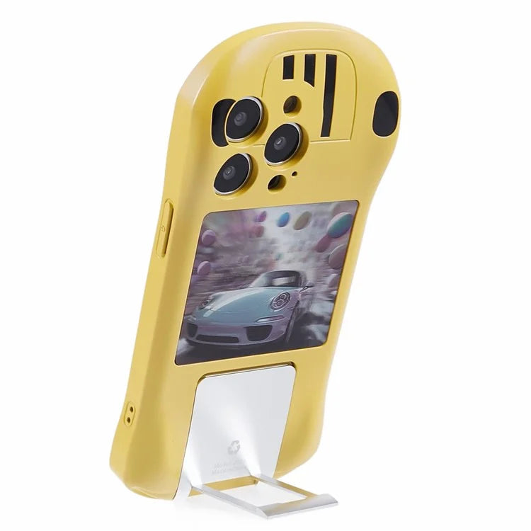 For iPhone 15 Pro Max Kickstand Cover Sports Car Shape Scratch Resistant Phone Case