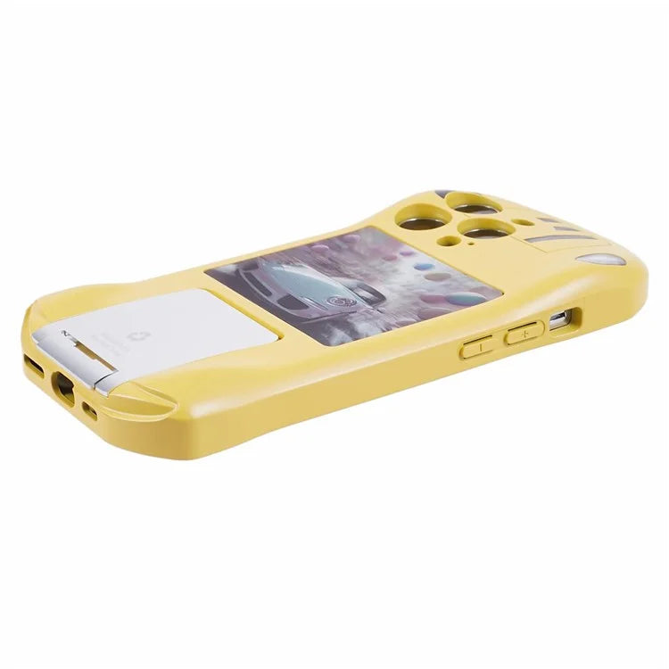 For iPhone 15 Pro Max Kickstand Cover Sports Car Shape Scratch Resistant Phone Case