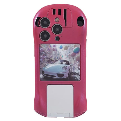 For iPhone 15 Pro Max Kickstand Cover Sports Car Shape Scratch Resistant Phone Case