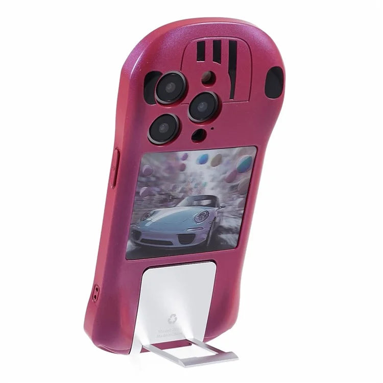 For iPhone 15 Pro Max Kickstand Cover Sports Car Shape Scratch Resistant Phone Case