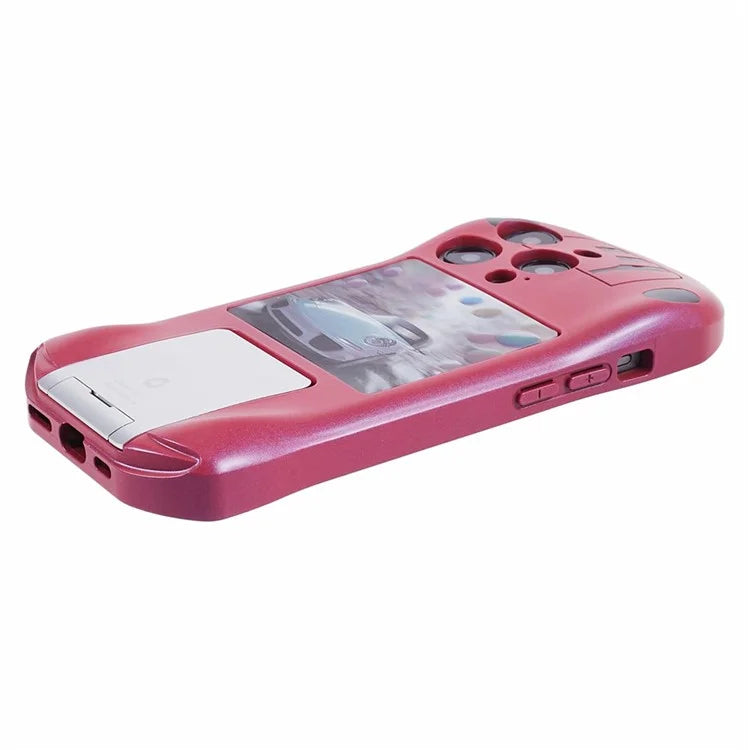 For iPhone 15 Pro Max Kickstand Cover Sports Car Shape Scratch Resistant Phone Case