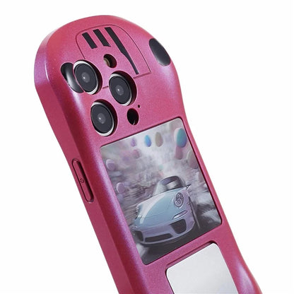 For iPhone 15 Pro Max Kickstand Cover Sports Car Shape Scratch Resistant Phone Case