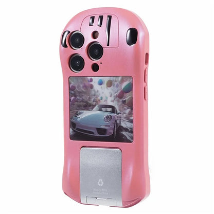 For iPhone 15 Pro Max Kickstand Cover Sports Car Shape Scratch Resistant Phone Case