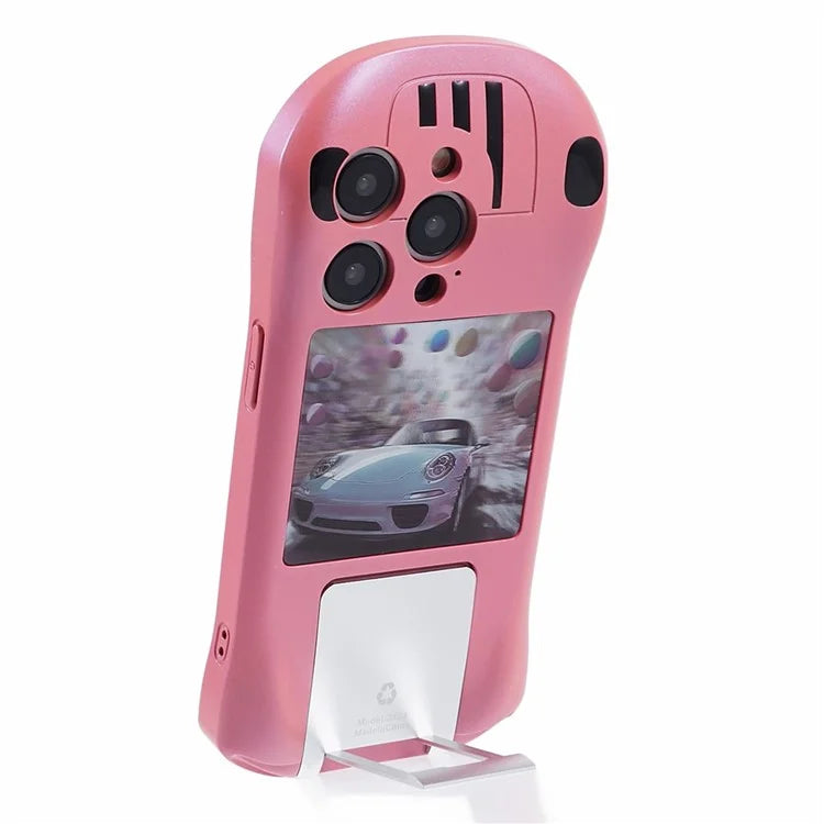 For iPhone 15 Pro Max Kickstand Cover Sports Car Shape Scratch Resistant Phone Case