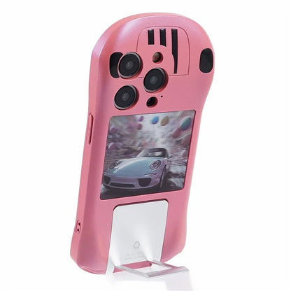 For iPhone 15 Pro Max Kickstand Cover Sports Car Shape Scratch Resistant Phone Case