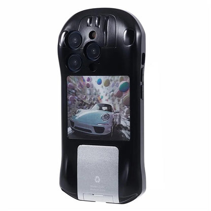 For iPhone 15 Pro Max Kickstand Cover Sports Car Shape Scratch Resistant Phone Case
