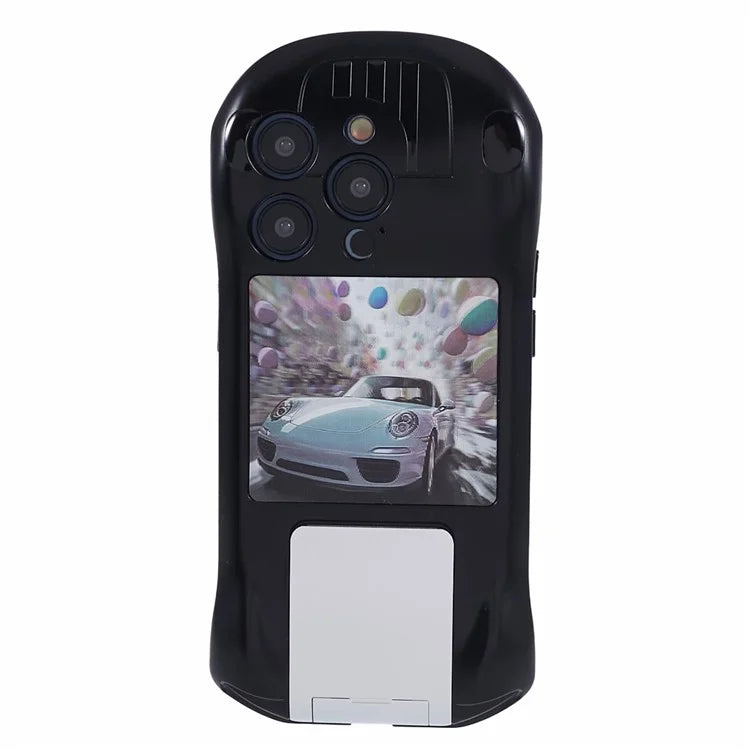 For iPhone 15 Pro Max Kickstand Cover Sports Car Shape Scratch Resistant Phone Case