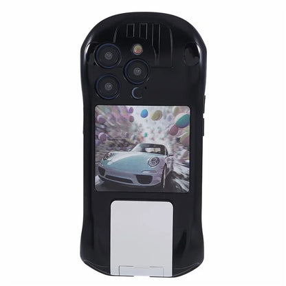 For iPhone 15 Pro Max Kickstand Cover Sports Car Shape Scratch Resistant Phone Case