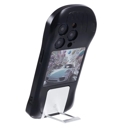 For iPhone 15 Pro Max Kickstand Cover Sports Car Shape Scratch Resistant Phone Case