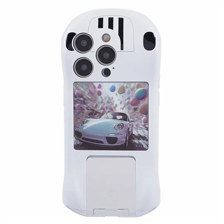 For iPhone 15 Pro Max Kickstand Cover Sports Car Shape Scratch Resistant Phone Case
