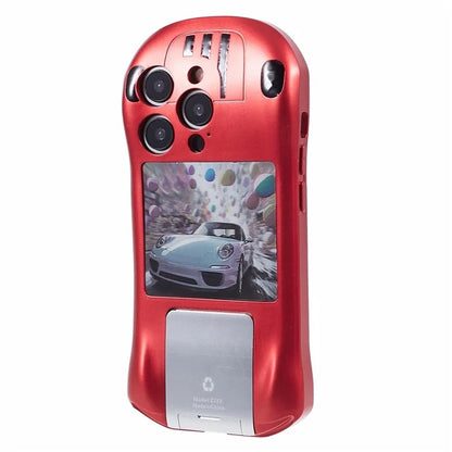 For iPhone 15 Pro Max Kickstand Cover Sports Car Shape Scratch Resistant Phone Case