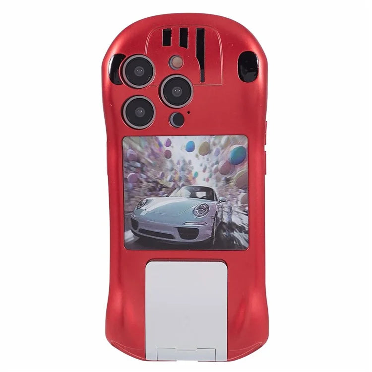 For iPhone 15 Pro Max Kickstand Cover Sports Car Shape Scratch Resistant Phone Case
