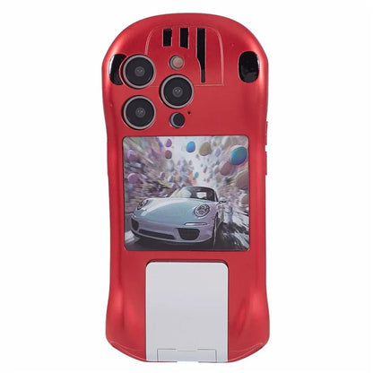 For iPhone 15 Pro Max Kickstand Cover Sports Car Shape Scratch Resistant Phone Case