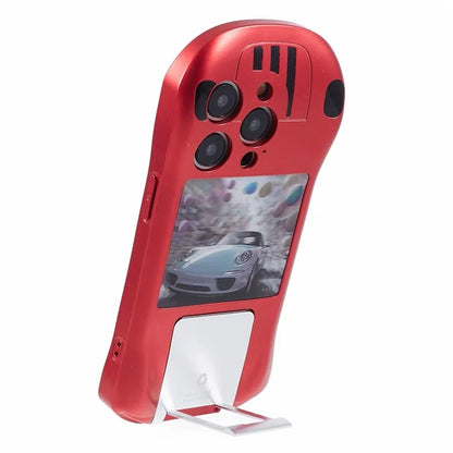 For iPhone 15 Pro Max Kickstand Cover Sports Car Shape Scratch Resistant Phone Case