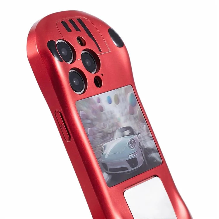 For iPhone 15 Pro Max Kickstand Cover Sports Car Shape Scratch Resistant Phone Case