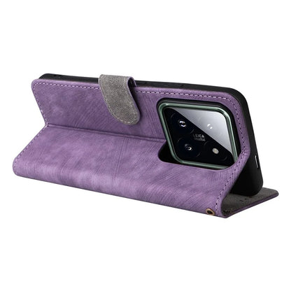 For Xiaomi 14 Pro PU Leather Smartphone Case RFID Blocking Phone Cover with Strap