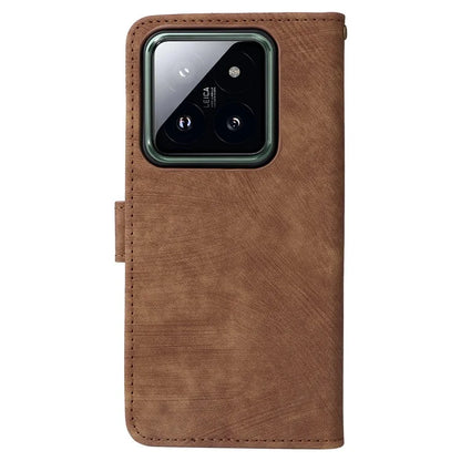 For Xiaomi 14 Pro PU Leather Smartphone Case RFID Blocking Phone Cover with Strap