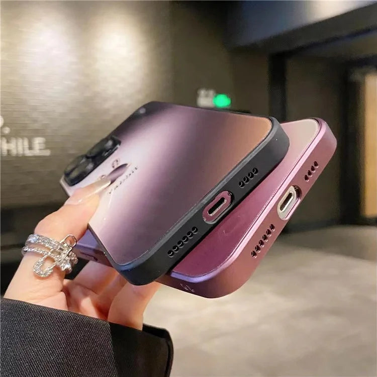 For iPhone 15 Pro Case Lop-eared Rabbit Pattern Phone Cover Tempered Glass+TPU Shell