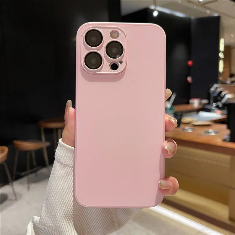 AG For iPhone 13 Pro Case TPU Frame Tempered Glass Back Mobile Phone Cover