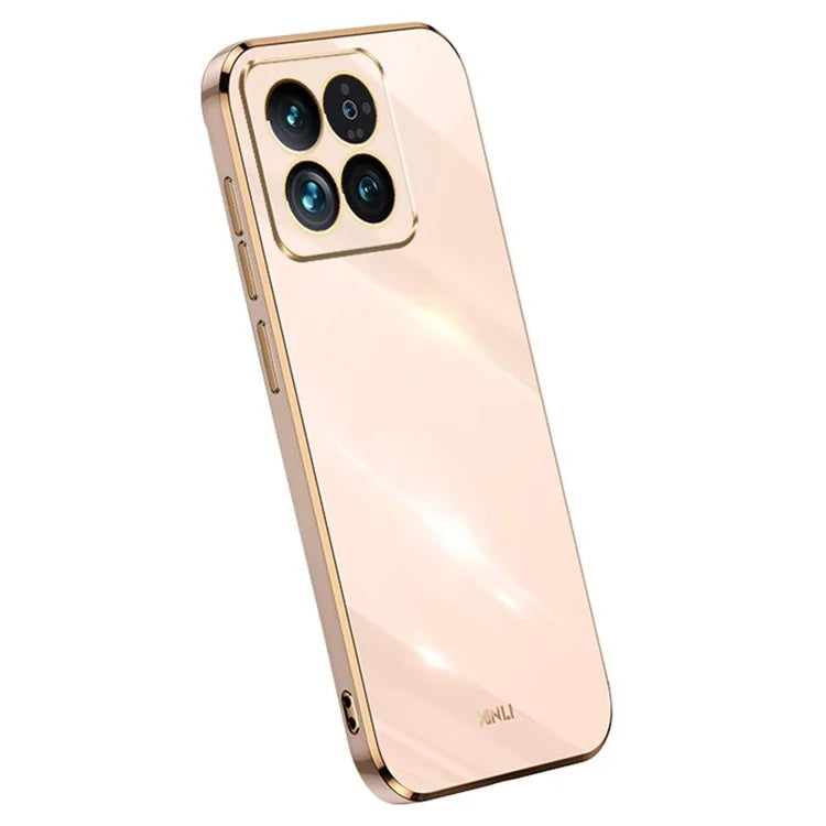 XINLI For Xiaomi 14 Case Electroplating TPU Drop-proof Phone Back Cover