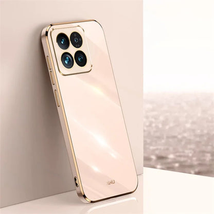 XINLI For Xiaomi 14 Case Electroplating TPU Drop-proof Phone Back Cover