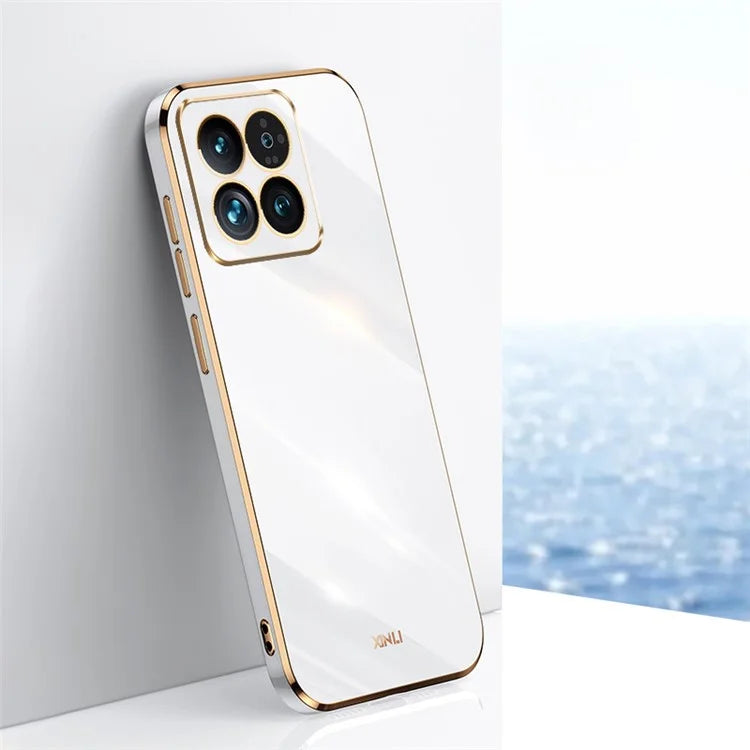 XINLI For Xiaomi 14 Case Electroplating TPU Drop-proof Phone Back Cover