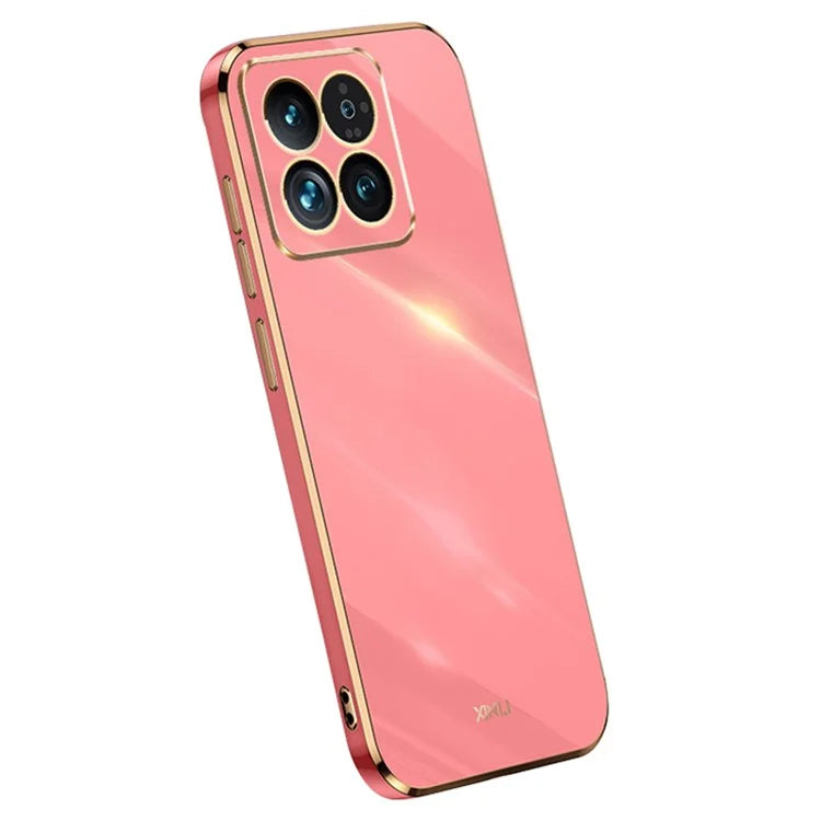 XINLI For Xiaomi 14 Case Electroplating TPU Drop-proof Phone Back Cover