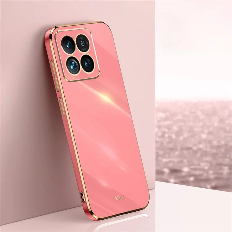 XINLI For Xiaomi 14 Case Electroplating TPU Drop-proof Phone Back Cover