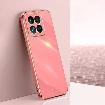 XINLI For Xiaomi 14 Case Electroplating TPU Drop-proof Phone Back Cover