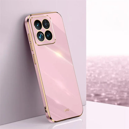 XINLI For Xiaomi 14 Case Electroplating TPU Drop-proof Phone Back Cover