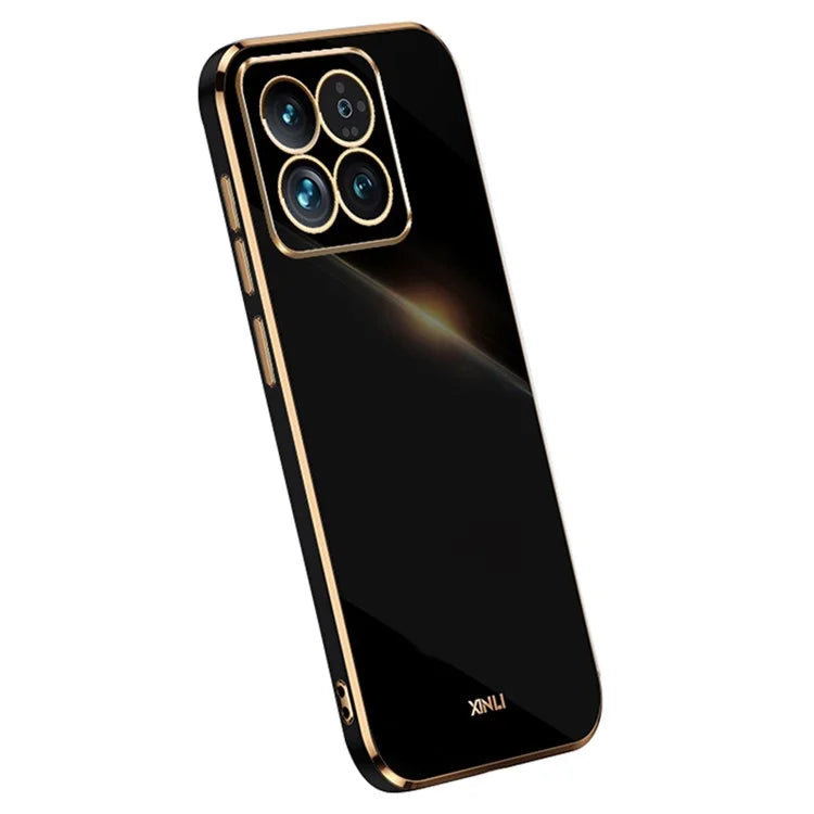 XINLI For Xiaomi 14 Case Electroplating TPU Drop-proof Phone Back Cover