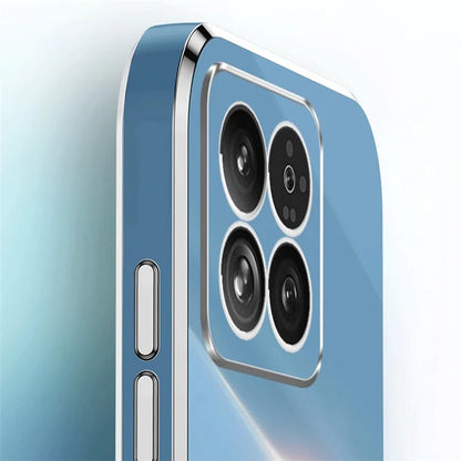 XINLI For Xiaomi 14 Pro Case Electroplated TPU Ring Kickstand Phone Cover