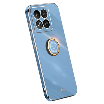 XINLI For Xiaomi 14 Pro Case Electroplated TPU Ring Kickstand Phone Cover