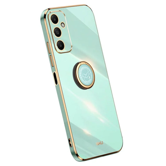 XINLI For Samsung Galaxy A05s 4G Case Electroplated TPU Anti-drop Kickstand Phone Cover