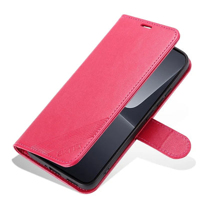 AZNS PU Leather Phone Shell for Xiaomi 14 Pro Case Anti-scratch Wallet Magnetic Phone Cover