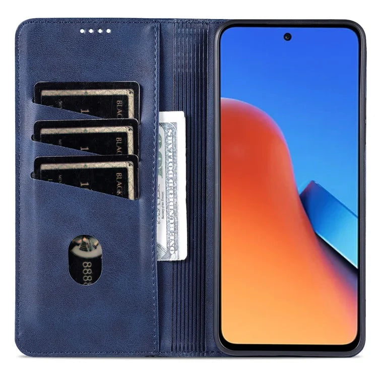 AZNS For Xiaomi 14 Case Anti-Scratch Cell Phone Stand Wallet Cover