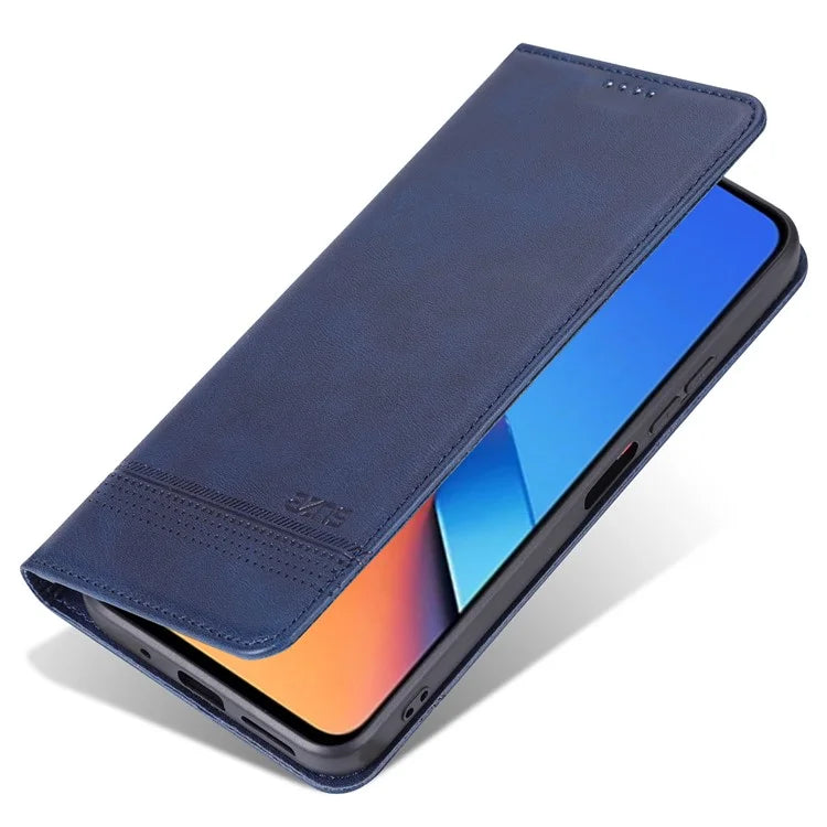 AZNS For Xiaomi 14 Case Anti-Scratch Cell Phone Stand Wallet Cover