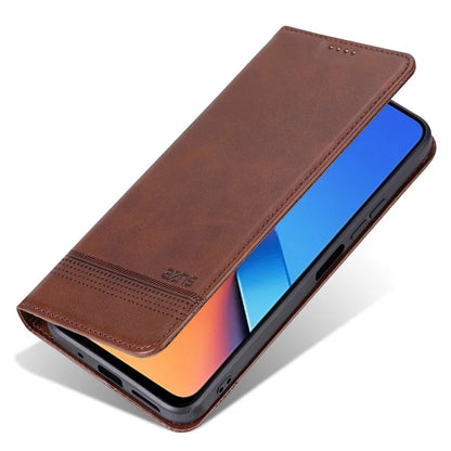 AZNS For Xiaomi 14 Case Anti-Scratch Cell Phone Stand Wallet Cover