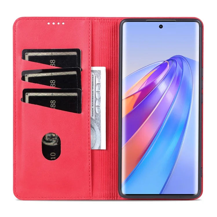 AZNS For Honor Play 50 Plus 5G Case Magnetic Closing Leather Wallet Phone Cover