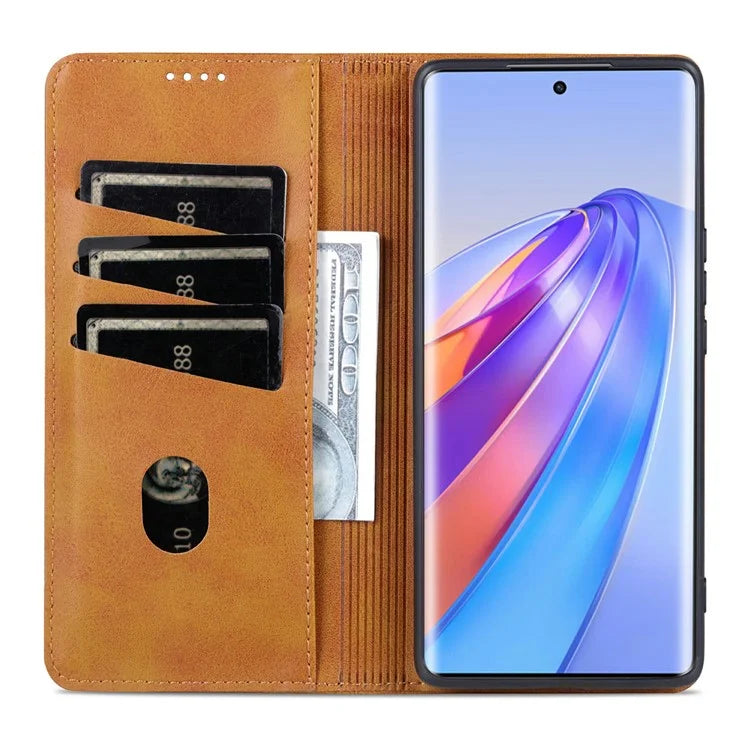 AZNS For Honor Play 50 Plus 5G Case Magnetic Closing Leather Wallet Phone Cover