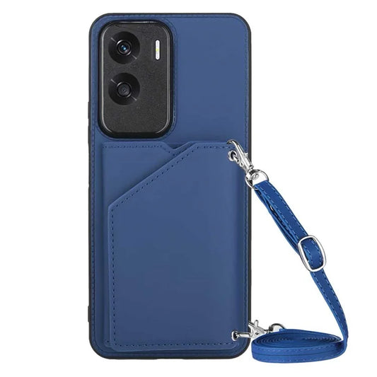 YB-1 Series for Honor 90 Lite 5G / X50i 5G Case Card Holder Kickstand Phone Cover with Shoulder Strap