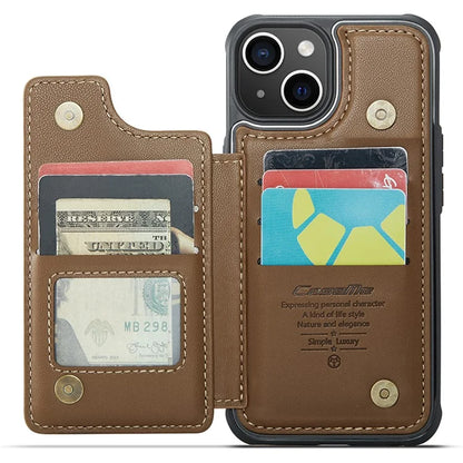 CASEME C22 Series for iPhone 15 Plus Kickstand Case Card Slots RFID Blocking Phone Cover